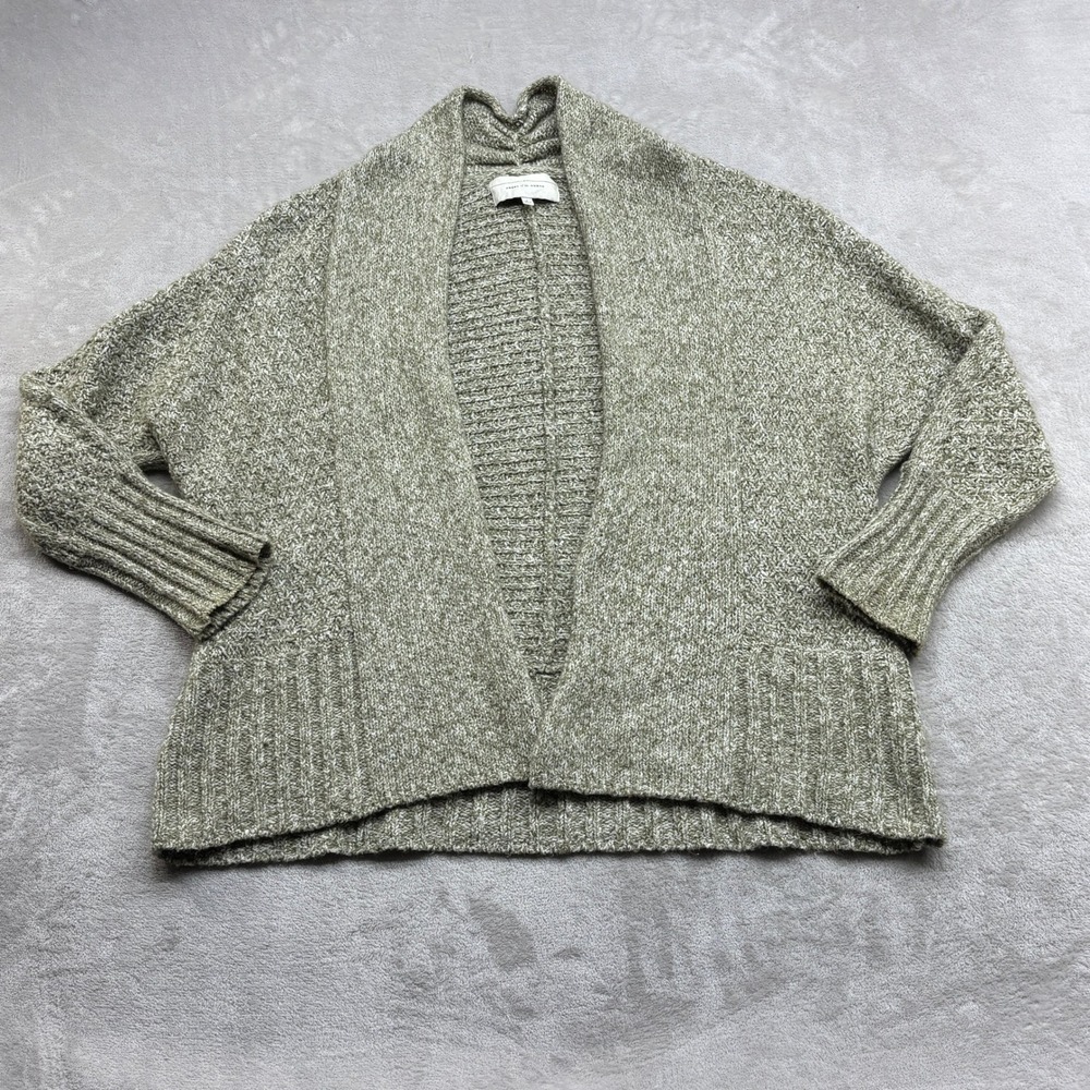 Angel of the North Cardigan Women's S Green Marled Alpaca Blend Cottagecore Boho
